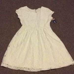 XL Cherokee White Ivory Cream Lace Easter Dress